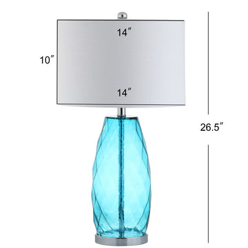 Juliette 26.5" Glass/Metal LED Table Lamp - JONATHAN Y